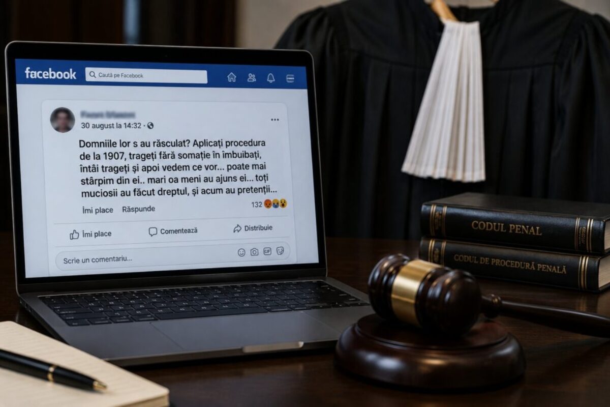 Un comentariu pe Facebook l-a dus pe un bărbat din Mediaș în față instanței — unde este granița legală între critica dură a magistraților și instigarea publică